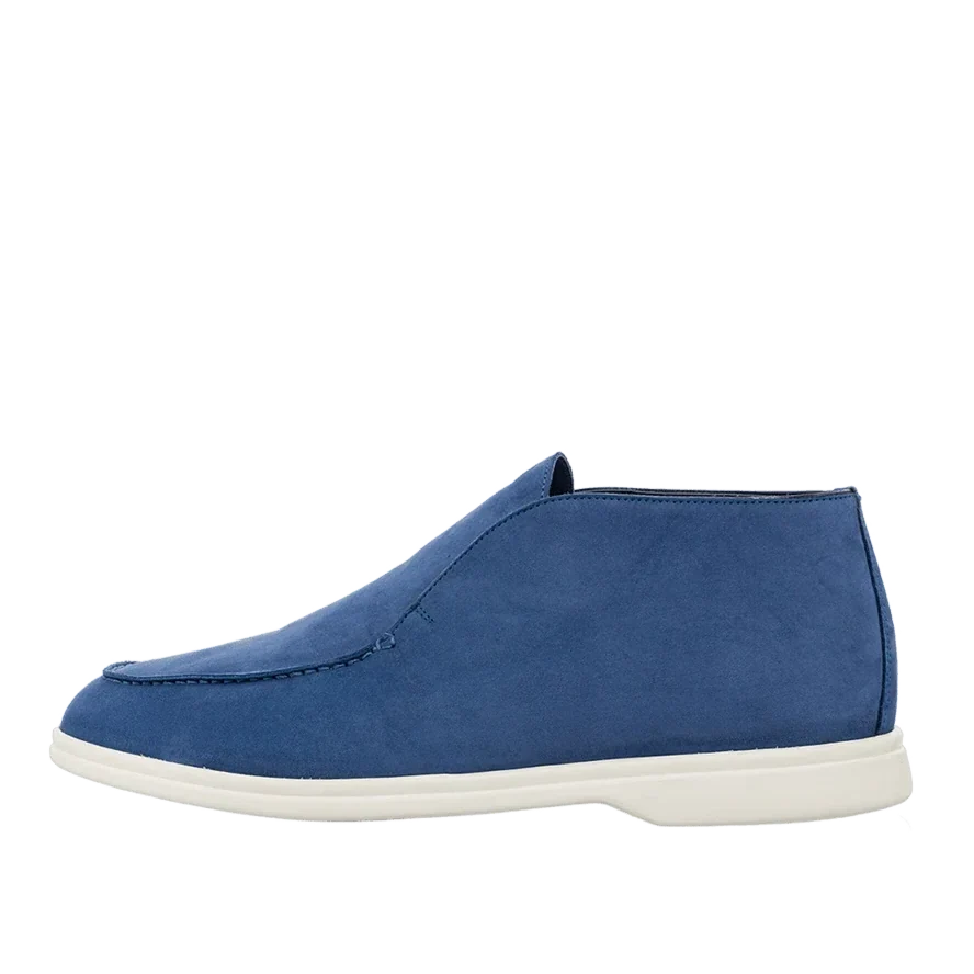Cesare di Napoli "Blue nubuck loafers"