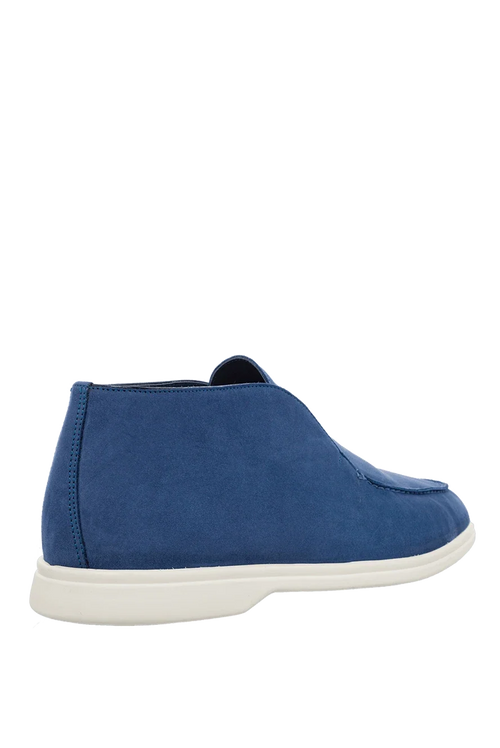 Cesare di Napoli "Blue nubuck loafers"