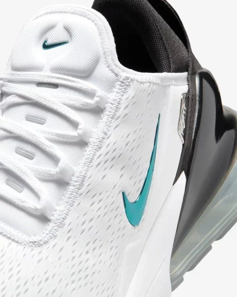 Nike Air Max 270 Premium Dusty Cactus – detalj gornjišta i tirkiznog Swoosh znaka
