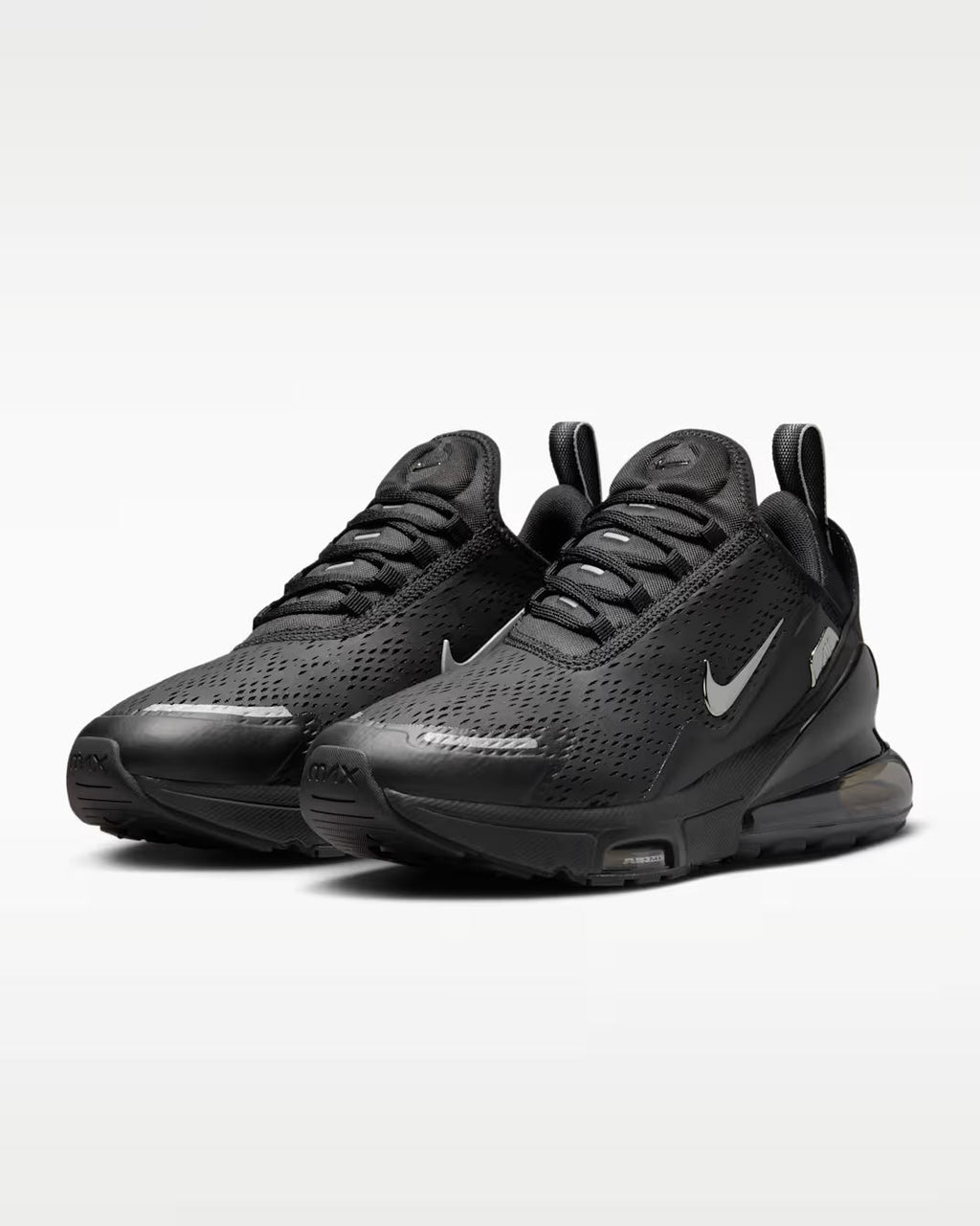 Nike Air Max 270 Premium Black / Silver – par patika iz prednjeg ugla