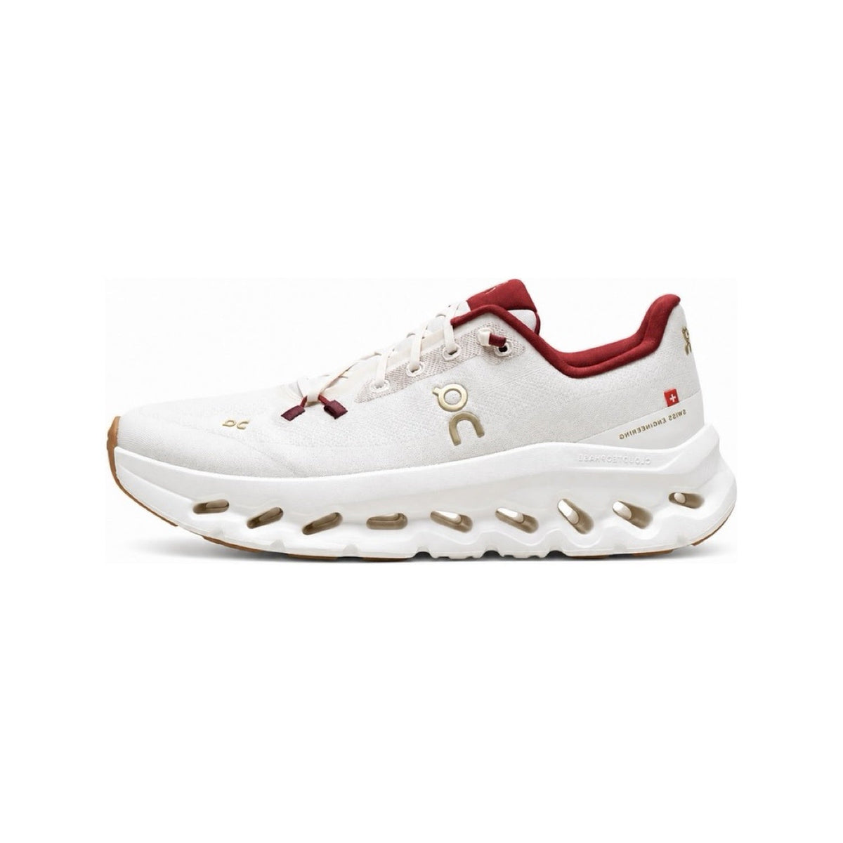 On Cloudtilt “White / Burgundy / Gold” - slika 1